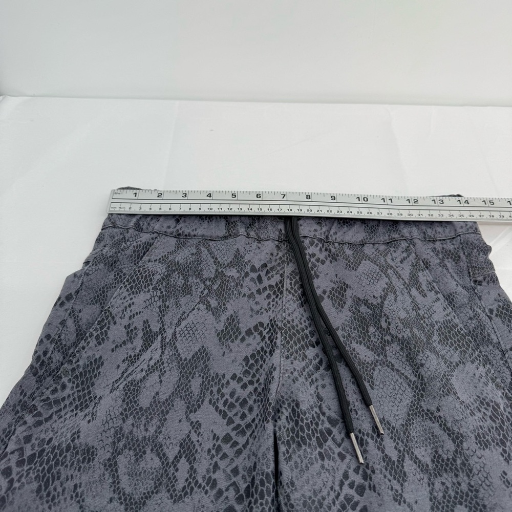 Bevy Flog Shely Gray/Black Python Drawstring Pant… - image 6